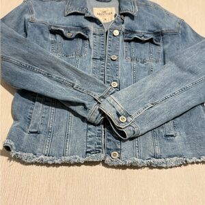 Hollister Blue Denim Floral Jacket